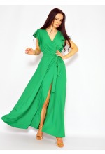 Sukienka maxi motylek w kolorze zielonym. Model: KM-7425